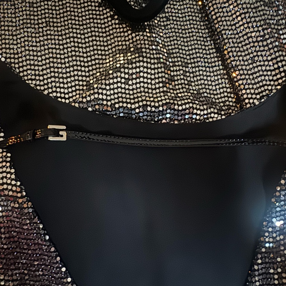 Retail $4800 New Gucci Laminated Lizard Dress With Open Back In Black Silver - Picture 14 of 15
